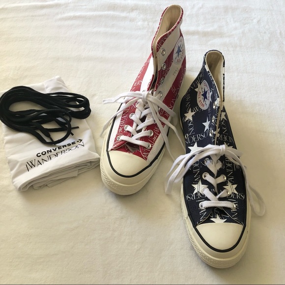 NEW JW Anderson American Flag Grid Unisex Chuck Taylor CONVERSE - Picture 3 of 9